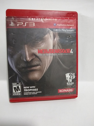 Metal Gear Solid 4 Ps3 Usado En Español