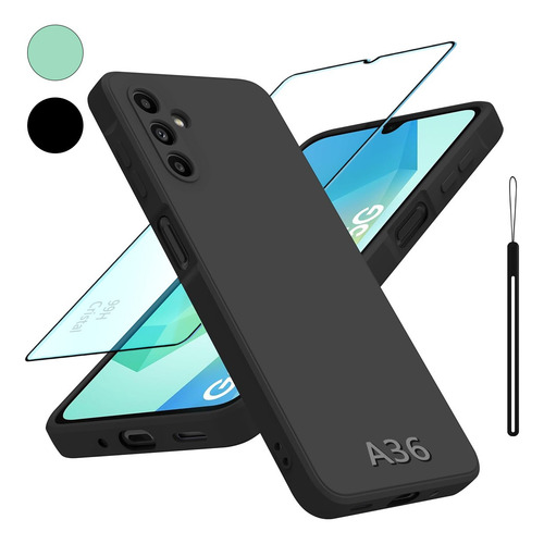 Funda Silicona Para Samsung Galaxy A Uso Udo + Mica Vidrio Templado + Correa