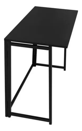 Escrivaninha Mesa Escritório Dobrável Slim Notebook Romero Preto