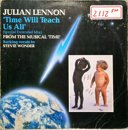 Julian Lennon Lp Single Time Will Teach Us All Emi 1986 2780