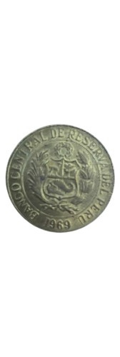 Moneda De 1/2 Sol Peruano, Año 1969.