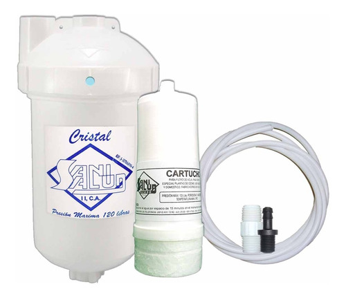 Filtro Agua Crystal+ Cartucho + Kit Instalacion Ozono Nevera