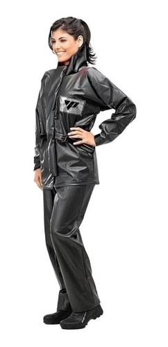 Imagem 2 de 4 de Conjunto Capa De Chuva Feminina Pvc Pantaneiro Moto Mulher