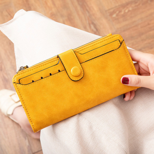 Cartera Larga Retro, Tarjetero Plegable Simple