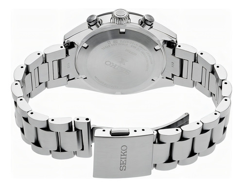 Reloj Seiko Prospex Speedtimer Solar Chronograph Ssc813p1 Color De La Malla Plateado Color Del Bisel Negro Color Del Fondo Blanco