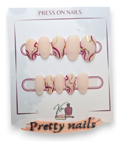 Press On Nails  (postizas) Set X 2