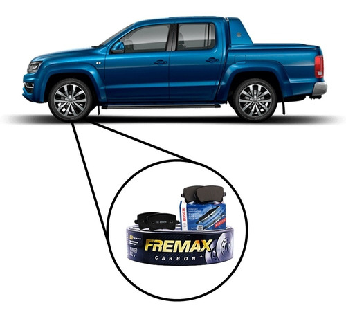 Kit Pastilhas Freio Dianteira + Disco Amarok 2.0 16v 2012