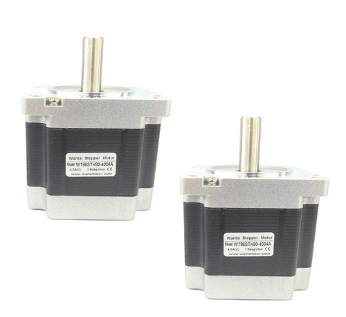 Imagem 1 de 10 de Kit Com 2 Motor De Passo Nema 34 42kgf.cm 4.0 Amper 4 Fios