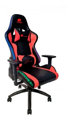 Silla Gamer Profesional Titan Psychedelic Led Red - Resident