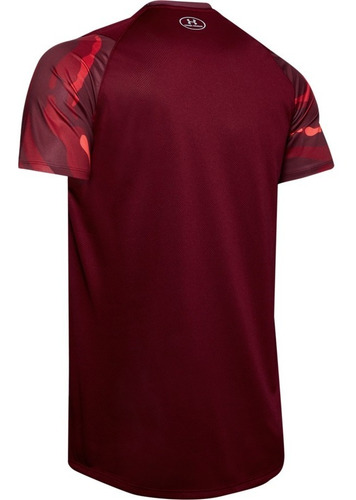 Playera Manga Corta Under Armour Caballeros Vino 1353134-61