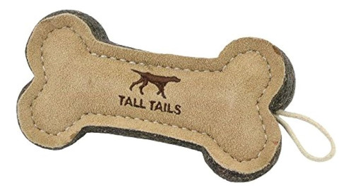 Tall Tails Bone Natural Leather 6 Dog Toy