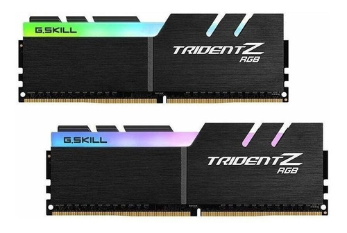 Memória RAM Trident Z RGB color preto  16GB 2 G.Skill F4-3600C17D-16GTZR