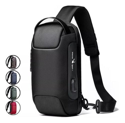 Bolso Bandolera Para Hombre, Mochila Usb Pequeña