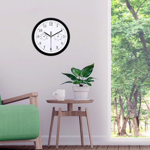 Reloj De Pared Al Aire Libre Combo De Higrómetro De Reloj Pa
