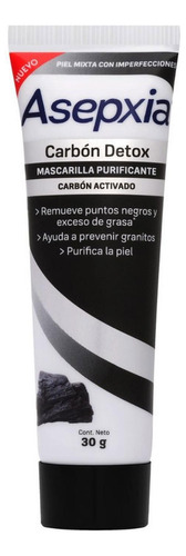 Asepxia Mascarilla Carbon 30 G - g a $783