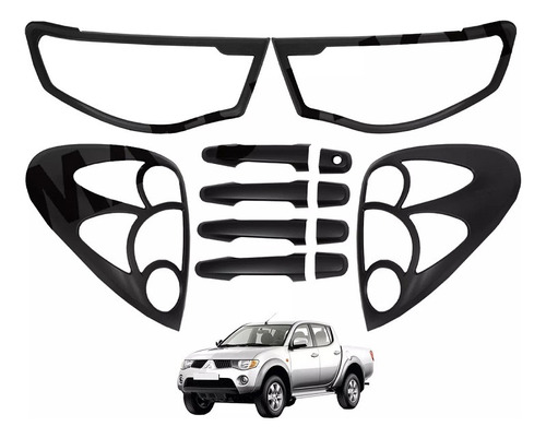 Kit Decorativo Exterior Negro L200 2013 2014 2015 