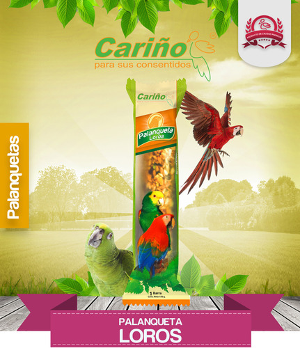 Barrita Palanqueta De Frutas Para Loros Cacatuas 150g Cariño