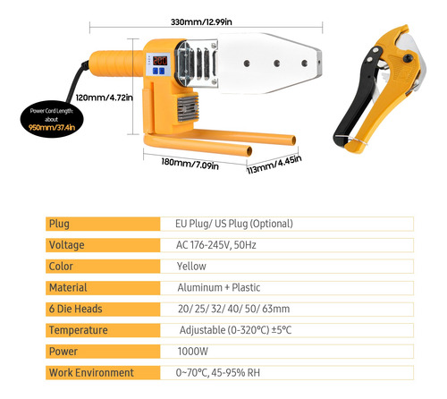 Máquina De Soldadura De Tubos Hdpe Double Para Calentar Heat