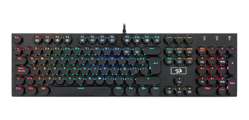 Imagen 1 de 4 de Teclado gamer Redragon Devarajas K556-RK QWERTY Outemu Brown inglés US color negro con luz RGB