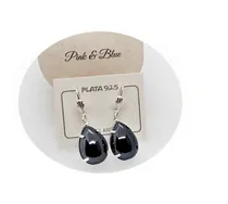 Comprar Aros Plata 925 - Colgantes Acrílico Gota - 17mm