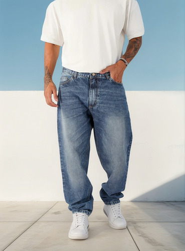 Pantalón Jean Mom Hombre Clásico Talles Especiales