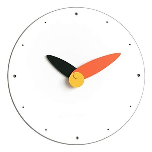 Stephanie Imports Reloj De Pared Moderno Minimalista Naranja