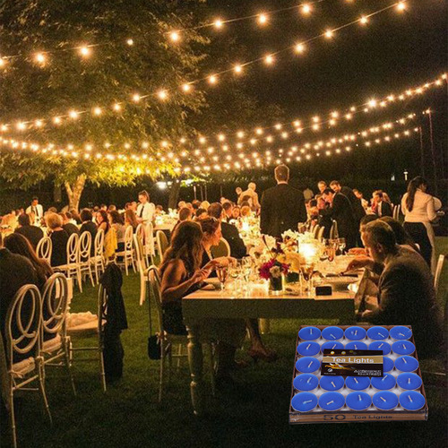Velas De Té Flotantes Tipo Tabaco, 50 Unidades, Para Fiesta
