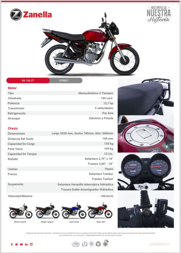 Zanella Rx 150 Patentada $911.000 O 12de$145.000 (sapucai)