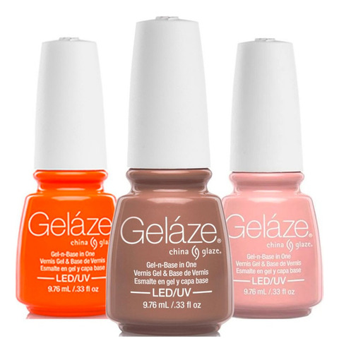Set 3 Geláze® Gel Semipermanente 15 Ml C/u Colores A Escoger