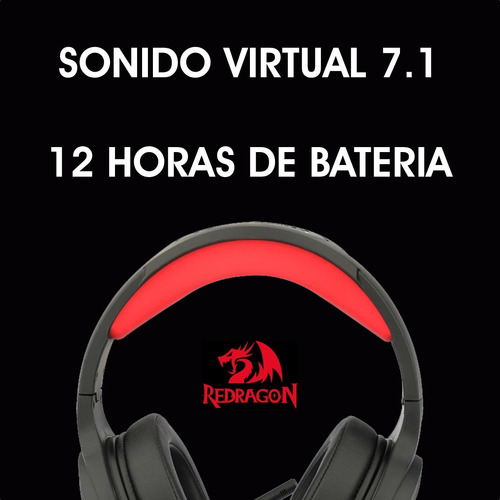 Imagen 4 de 7 de Diadema Inalambrica 7.1 Redragon Pelops H818 Pc/xbox One/ps4