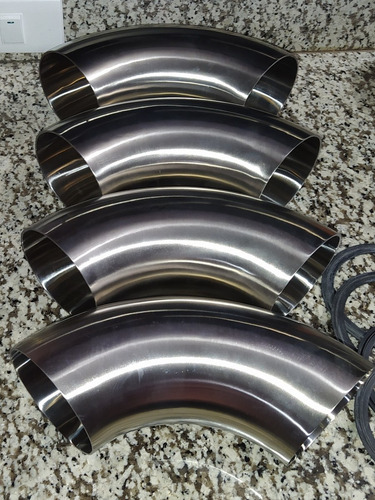 Imagen 2 de 3 de Codo Sanitario Soldable Din Inoxidable Calidad 304 316