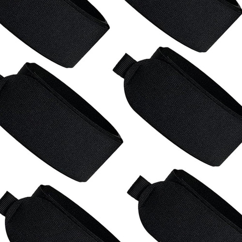 6 Piezas Correas De Esquí Fijaciones De Sujeción De Negro