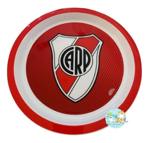 Plato Playo Plastico Infantil River Plate Escudo Grande Color Multicolor