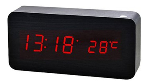 Reloj Madera Rectangulo Digital Led Despertador