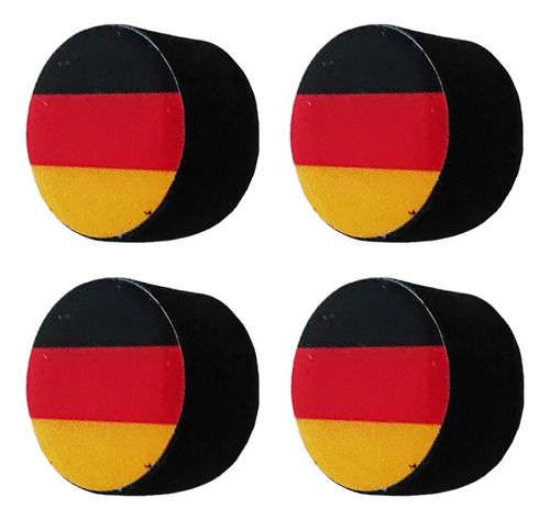4 Tapones Válvula Decorativo Bandera Alemania
