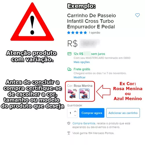 Bazar Avenida - Motoca Cross Calesita só 349.90 Com trava