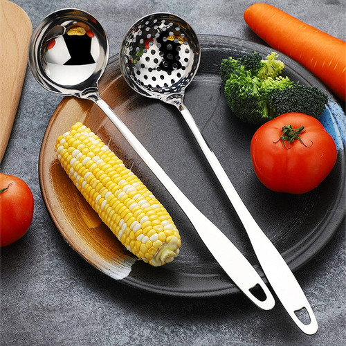 Cucharón Para Servir Sopa Grande De Acero Inoxidable Pesado