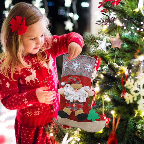 Adornos De Calcetín Navideño Medias Para Calcetín Na