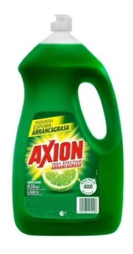 Detergente Lavatrastes Axion Limón Líquido 2800ml En Botella