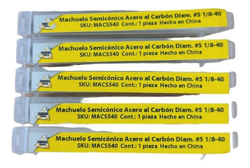 Machuelo Semicon Diam # 1/8-40 Kansas Tools Macs540 (5 Pzs) 