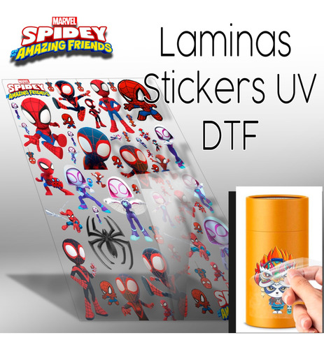 Stickers Uv Dtf Spidey Comics