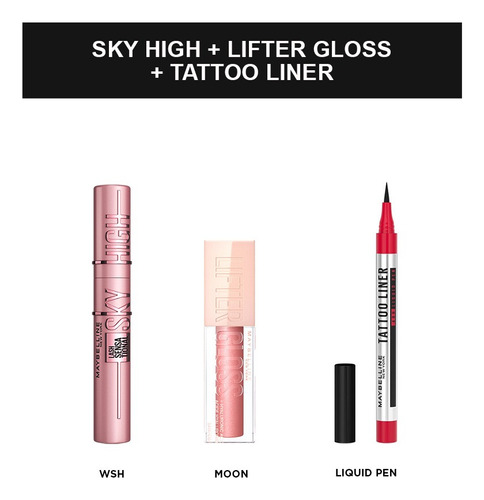 Set De Maquillaje: Sky High, Lifter Gloss, Tattoo Liner