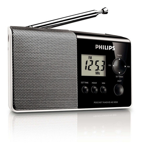 Radio Portatil Philips Am Fm Reloj Alarma Diginet