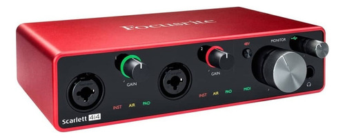 Interface Audio Usb Focusrite Scarlett 4i4 3ra Gen Color Rojo