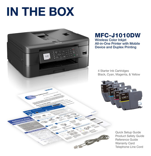 Impresora Inkjet Brother Mfc-j1010dw Inalámbrica, Color