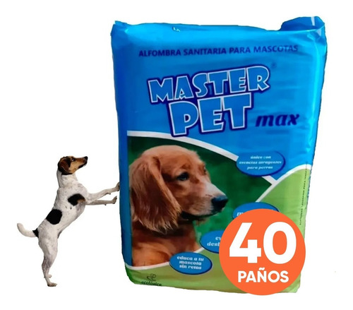 Imagen 1 de 10 de Paños Pañales  Master Pet Max 90x60 Entrenamiento Perro X40