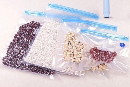 Kit 50 Saco Reutilizável Conserva Alimentos À Vácuo 22x21cm