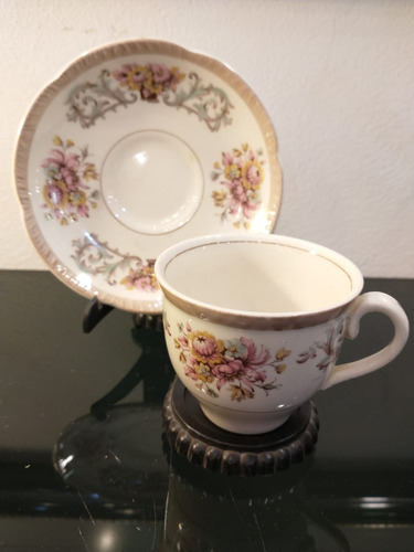 Imagen 1 de 10 de Antigua Taza De Cafe Loza Inglesa Woods Ivory Ware
