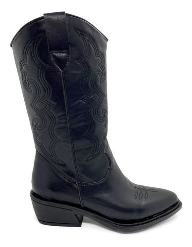 Botas Texanas Taco 4,5 Cm Mujer Eco Cuero Premium Moda