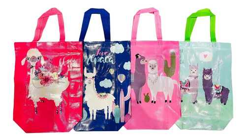 Pack 12 Bolsa Reutilizable Alpaca D Compras Regalo 42x32cm